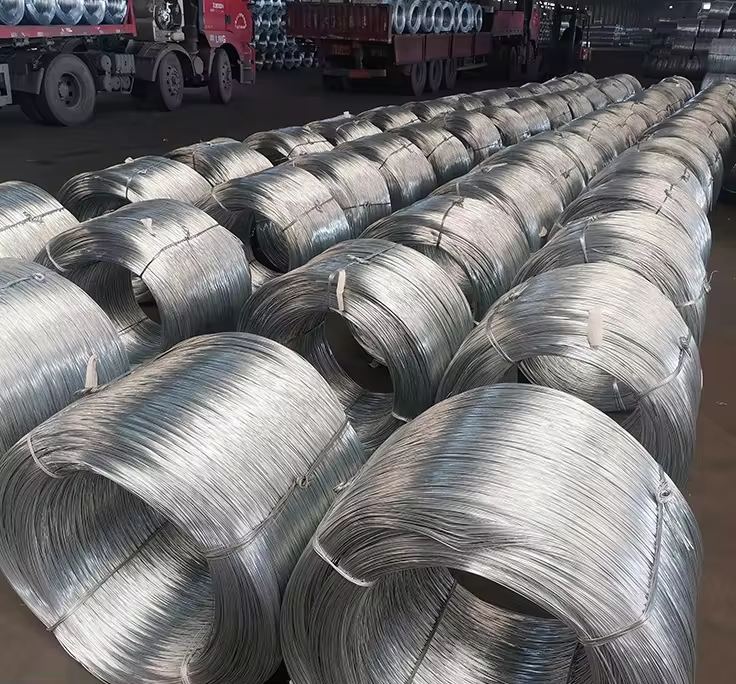 High Tensile High Carbon Galvanized Steel Wire 0.3mm Zinc Coated Hot Dipped Gi Rod Factory Supply Metal Building Materials