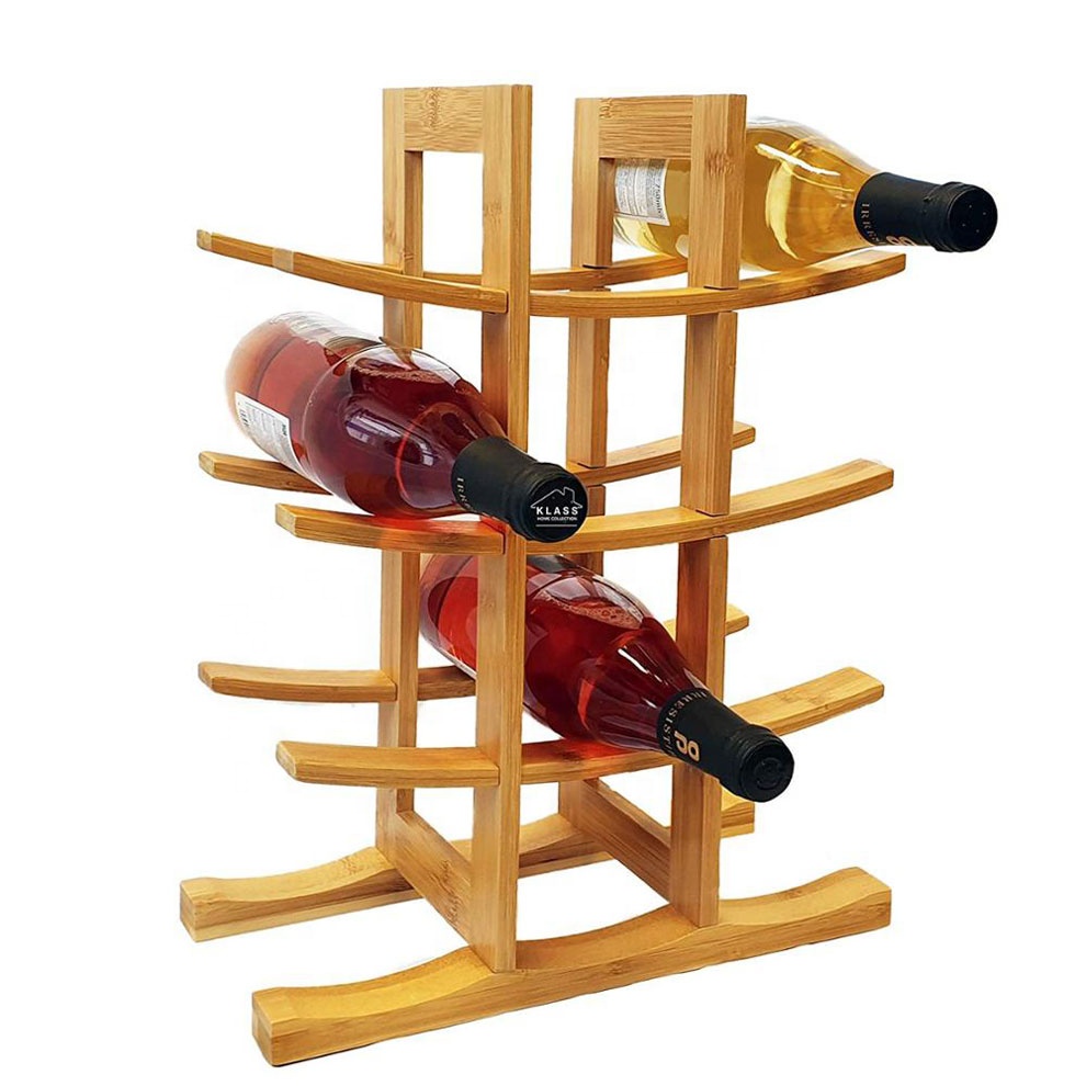15-Bottle Bamboo винный шкаф дерево винный шкаф столешница деревянные винные аксессуары