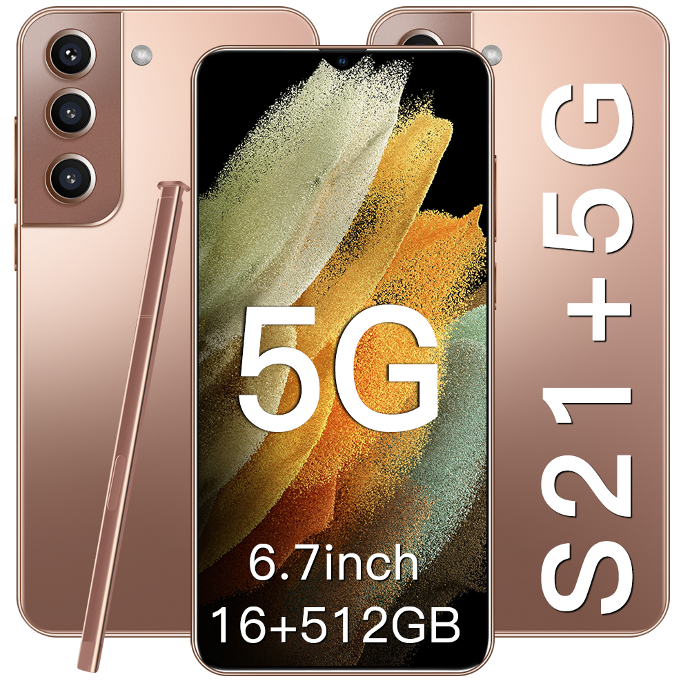 S21+5G io phone 3 mobile 1500 4 sim 512GB mobile phone screen smartphone