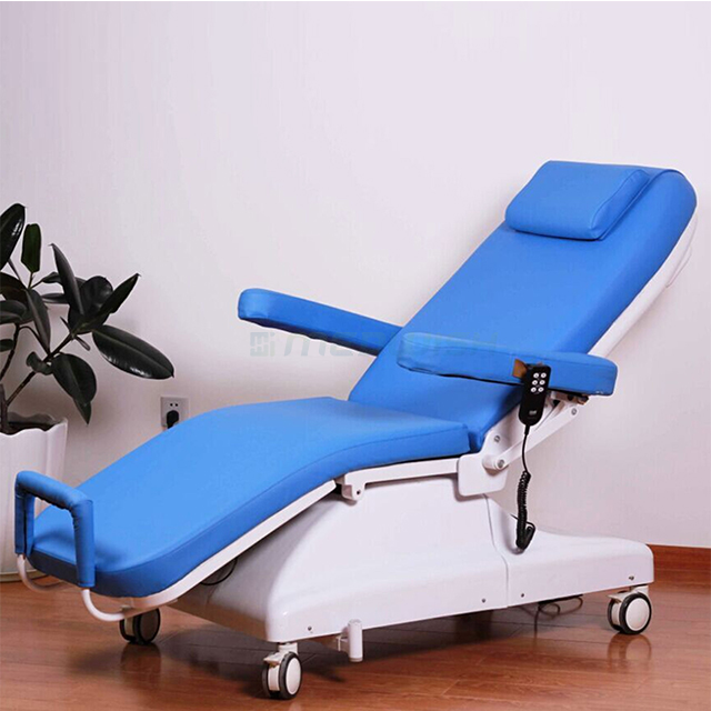 AG-XD301 Hospital clinics furnitures luxurious two motors sample recliner collection chairs blood donation medical chair