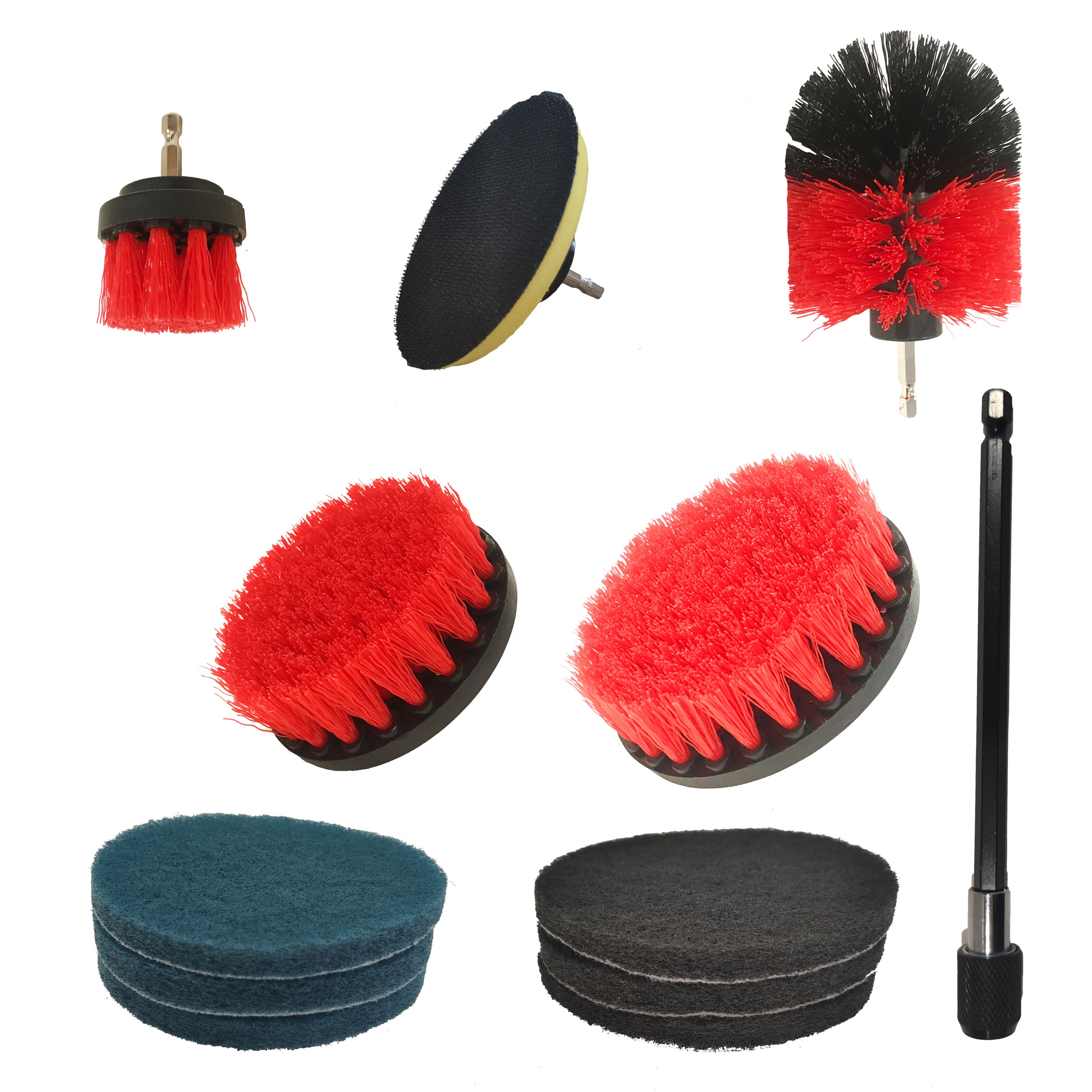 12 Packs Attachment Set All Purpose Drill Scrub Brushes Kit for Carpet Cleaning