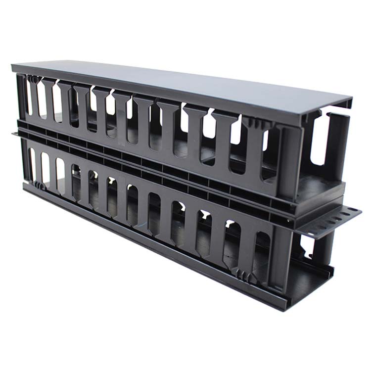 Cabinet double-sided 1u plastic cable management rack cabinet cable management 19-inch engineering-grade cable management
