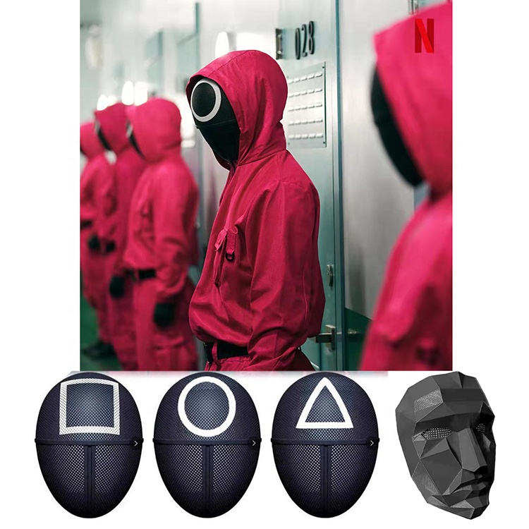 2021 новый дизайн Корейская Драма Хэллоуин косплей красный солдат лидер кальмар маска кальмар игра маска