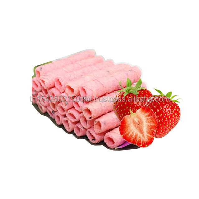Хрустящий Тайский кокосовый рулон, ароматизатор клубники, продукт высокого качества с натуральными ингредиентами, без консервантов, без добавления цвета