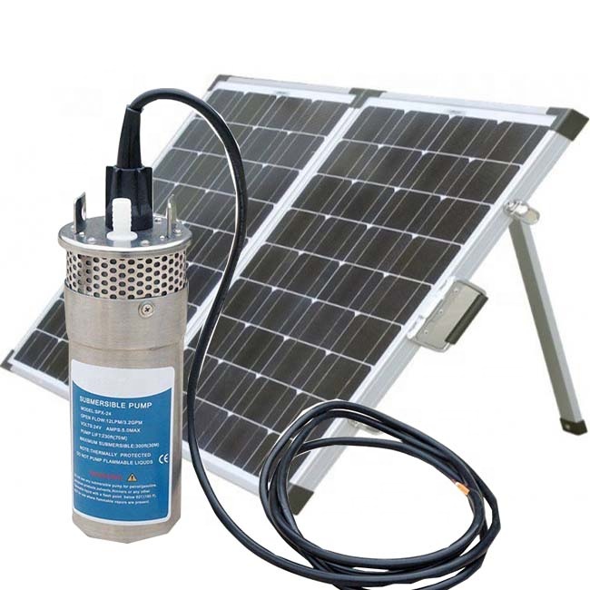 Мини воздушеный насос Солнечный водяной насос 12V 24V DC глубокий колодец погружных насосов для сельского хозяйства