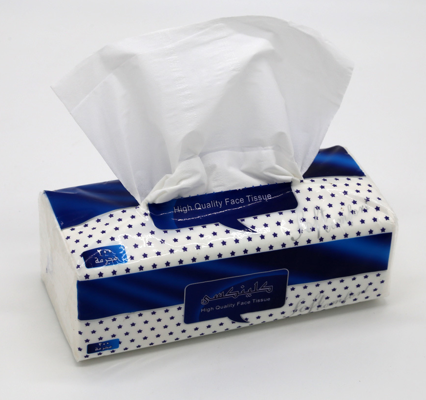 Soft Packed Paper Facial Tissue virgin Facial Tissue Travel Sport Box Layer Style Office Pulp Hotel Color Package Feature Eco