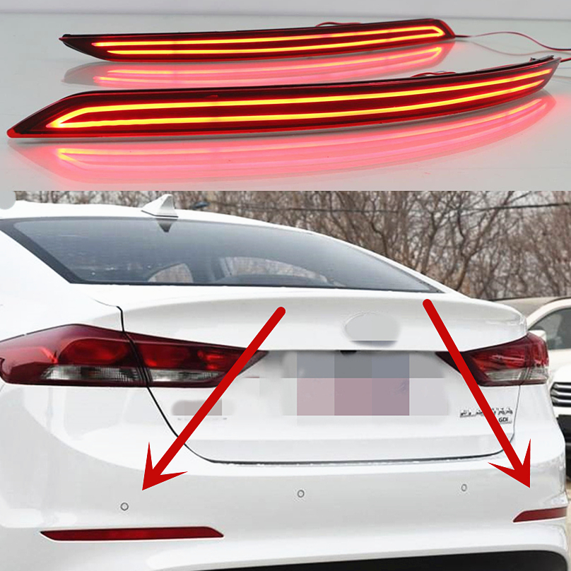 Rear bumper lamp for Hyundai Elantra 2016-2019 Reflector for Hyundai Elantra 2016-2019 Rear brake lamp for Hyundai Elantra 2016+