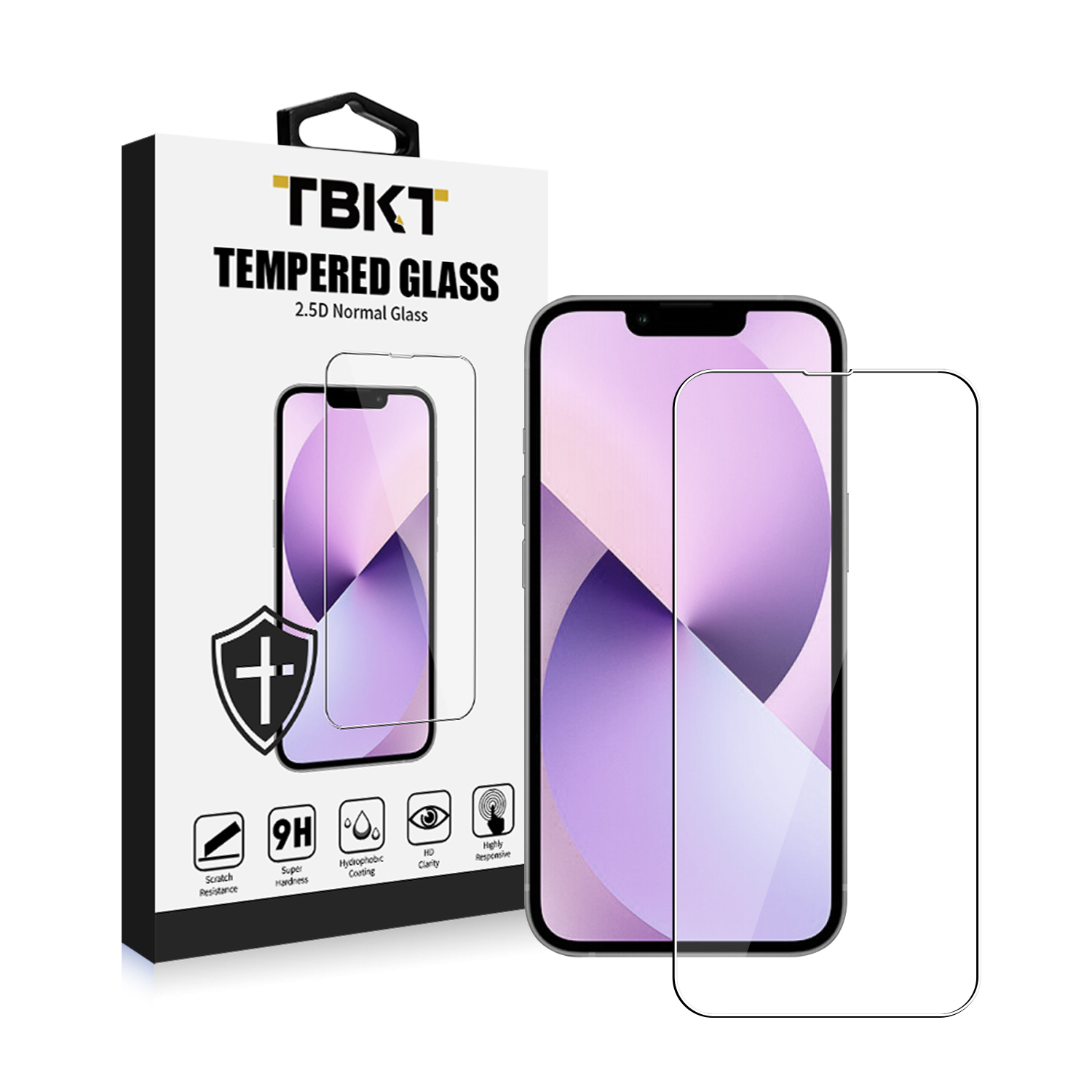 Закаленное стекло для защиты экрана для iphone 13, 2 упаковки, 2.5D 9H, защитные пленки для мобильного телефона