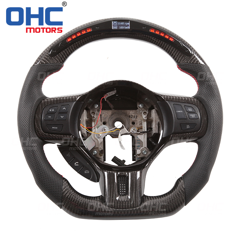 Светодиодное рулевое колесо из углеродного волокна, совместимое с двигателями Mitsubishi Evo OHC
