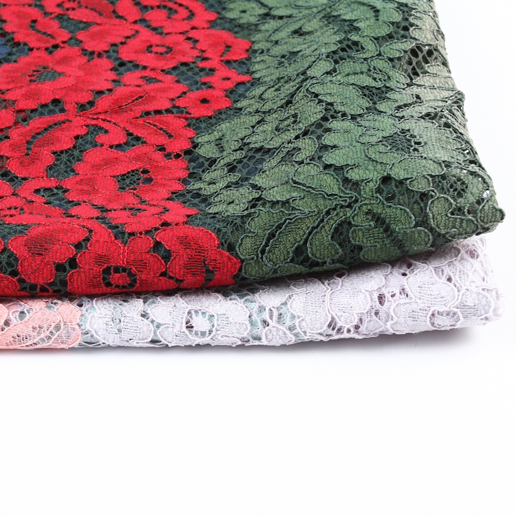 Newly arrival fashionable elegant patterned multicolored paper lace fabric for leisure clothes
