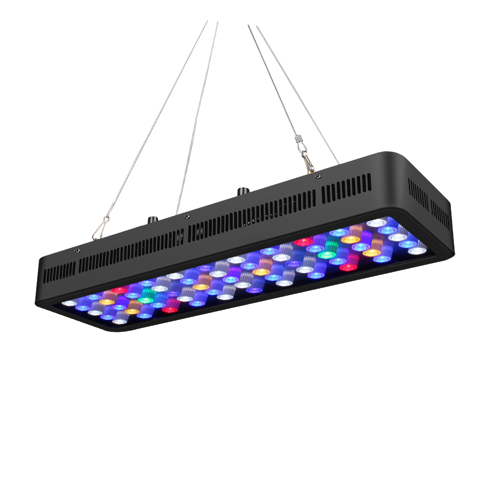 Knob Dimmable 0%-100% Brightness 3 Channels LED Aquarium Light for Sea Saltwater