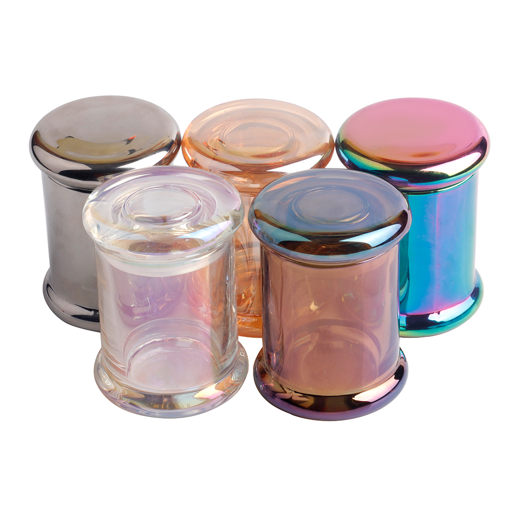 Air Tight Glass Jar Storage Bottles Screw Child Proof Lid Round Weed Glass Jar