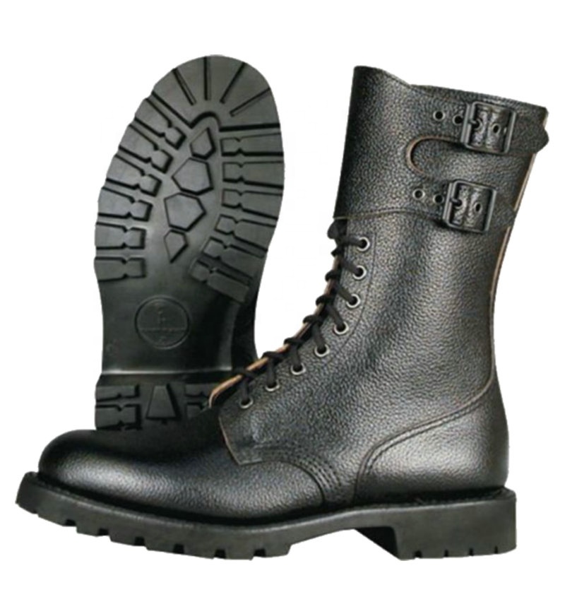 BOT0327 MB08 BM65 Leather French Rangers Military Police Combat Boots