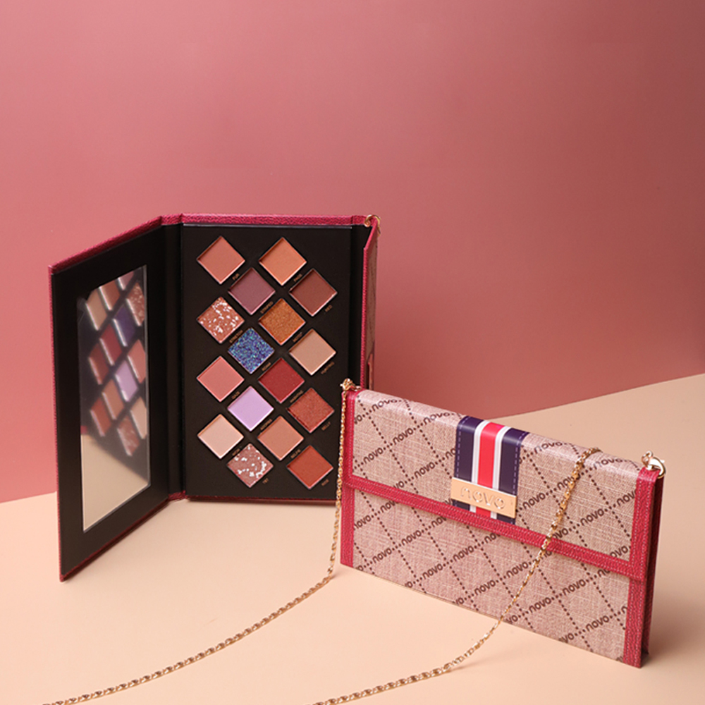 NOVO Renaissance Chain Bag Eyeshadow Starlight Necklace Shiny Eyeshadow 16 Color Pearlescent Matte Eye Shadow Panel ins Hot