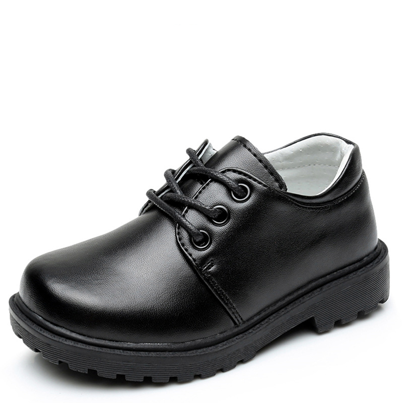 Children Genuine Leather Shoes Black School Performance British Casual Designer Kids Dress Shoes Children Boys
