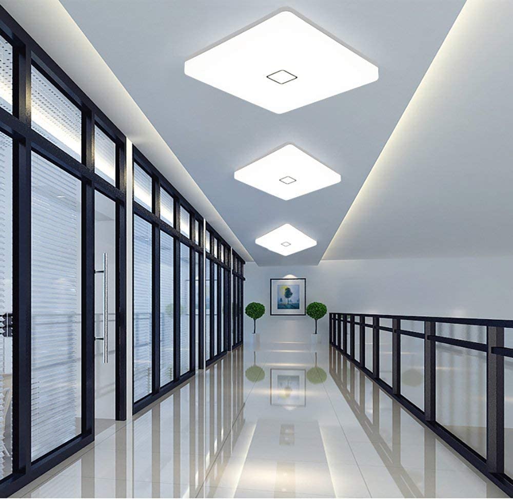 Led Modern Living Room Lamp Round 3 lights Semi Flush Mount Ceiling Light