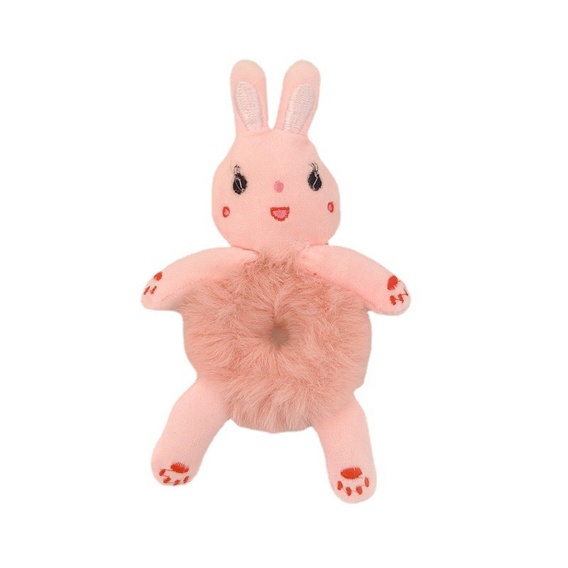 New autumn and winter plush cartoon hair tie girl animal elastic rubber band Korean hot sale scrunchies