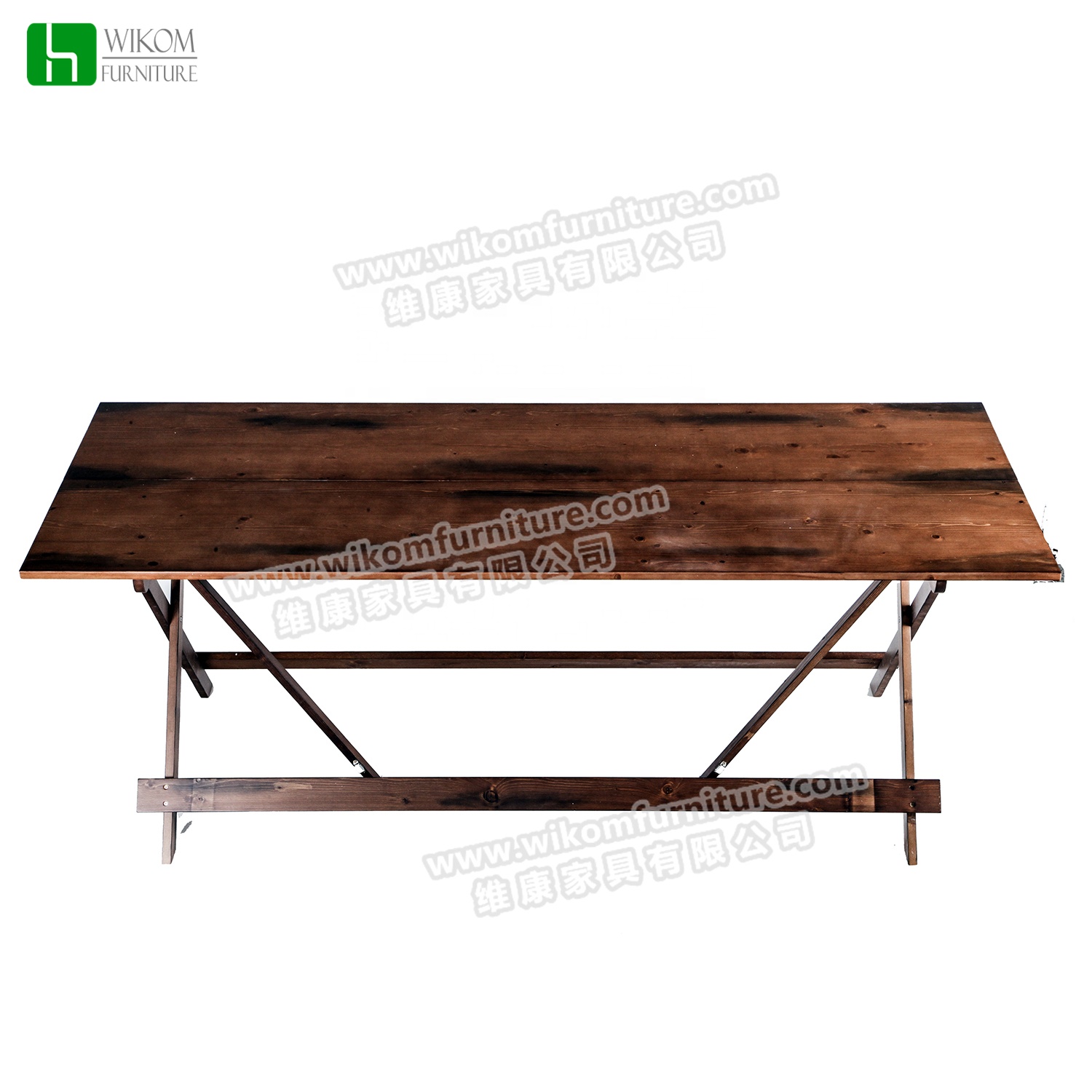 Antique vintage industry furniture rustic solid oak wooden dining table for wedding