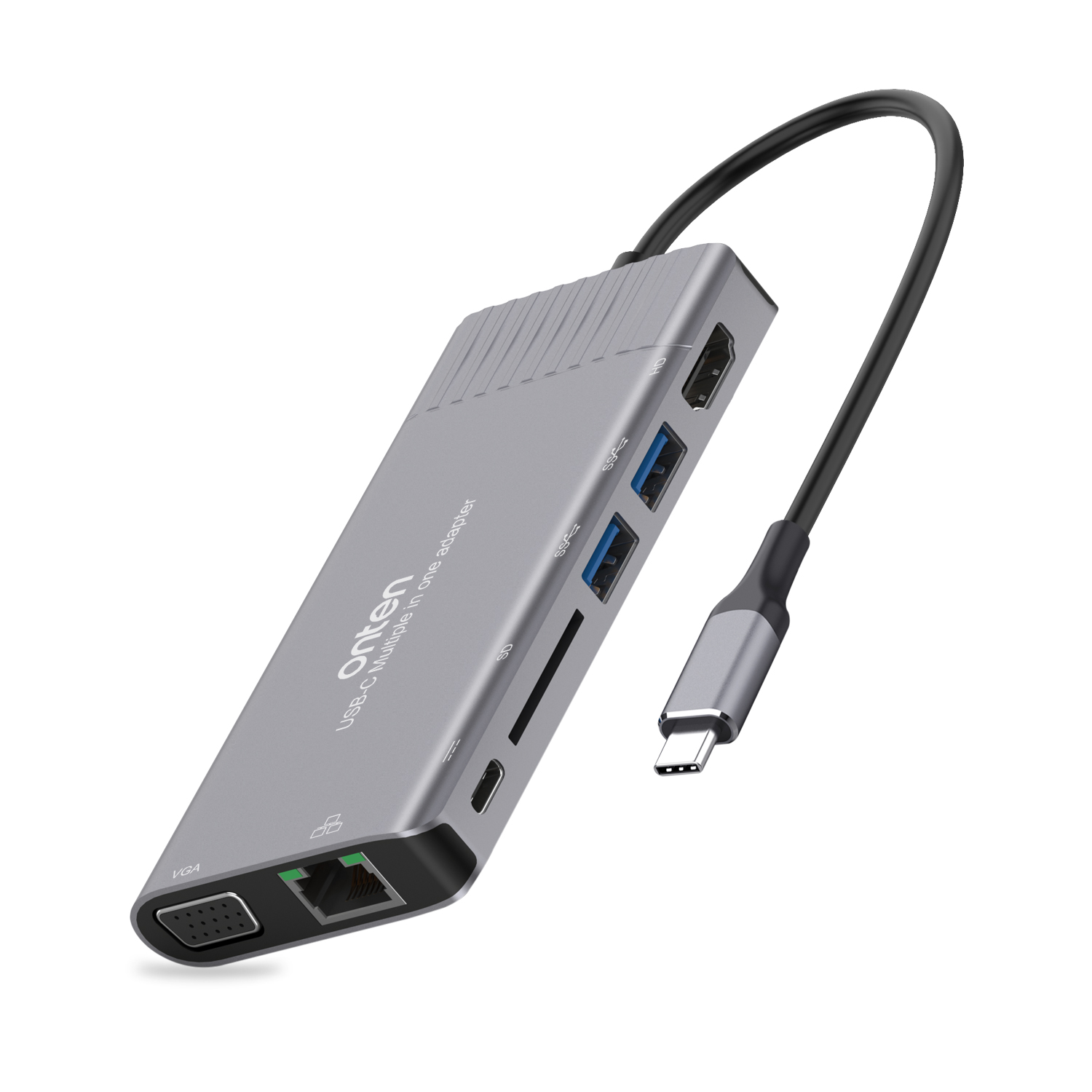 USB-концентратор с 7 портами типа C, адаптер с разъемом для наушников Ethernet 4K для док-станции macbook pro