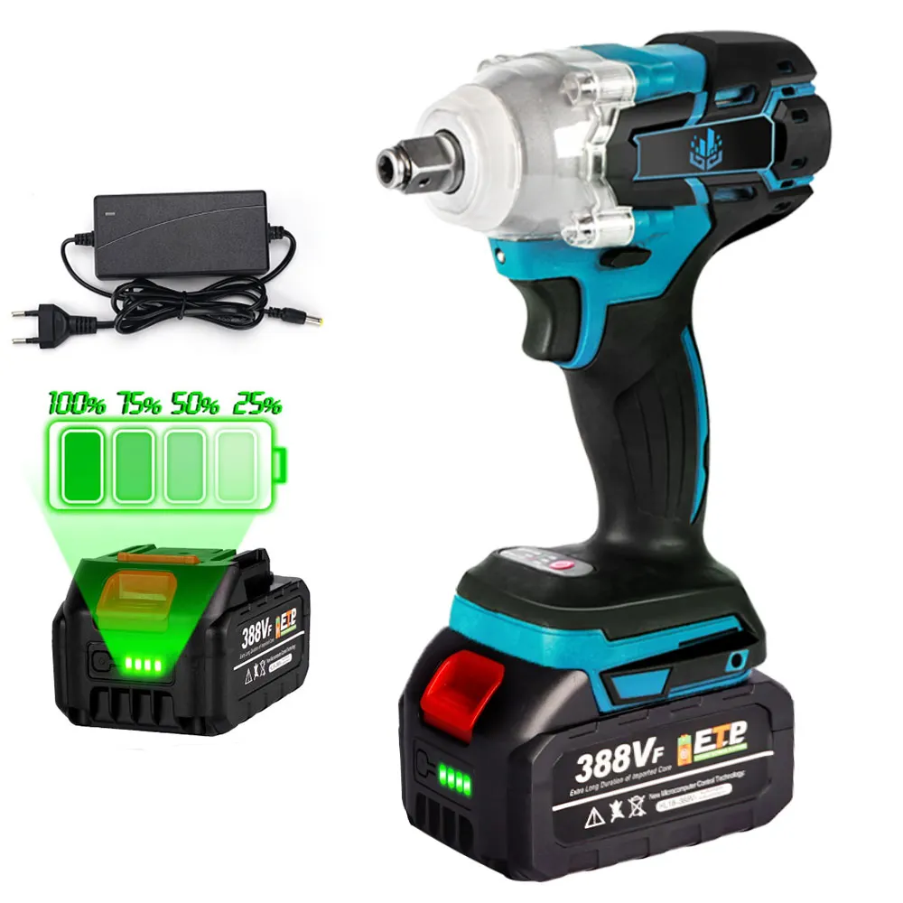 Wholesale Rechargeable 18V Brushless Electric Wrench Impact Screwdriver Cordless Handheld Power Tool 1 Battery