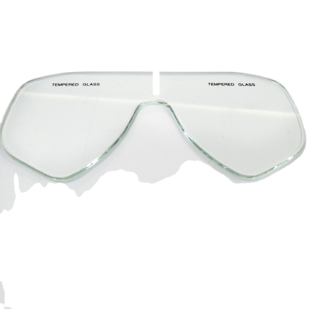 Custom clear anti-fog tempered optical glass Siamese lenses for diving