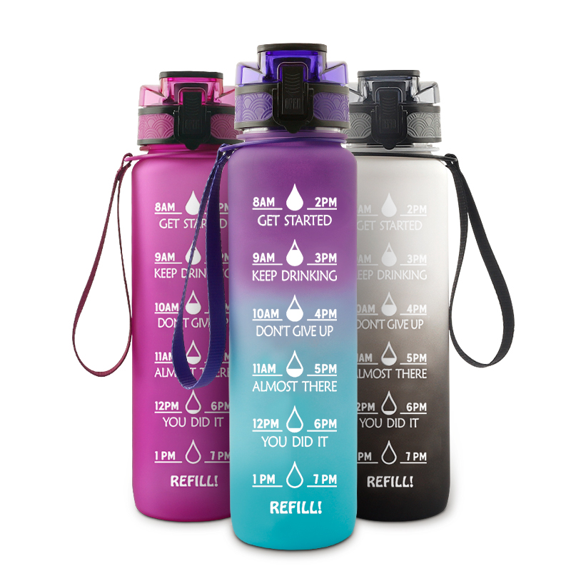 1000ml новая матовая пластиковая бутылка для воды, портативная, прозрачная емкость для фруктового сока бутылки герметичность Открытый Спорт Путешествия waterbottle