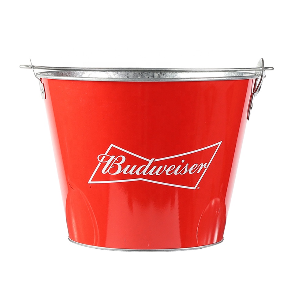 5 л, Budweiser, круглые металлические ведра для льда, аксессуары для бара, рекламная акция