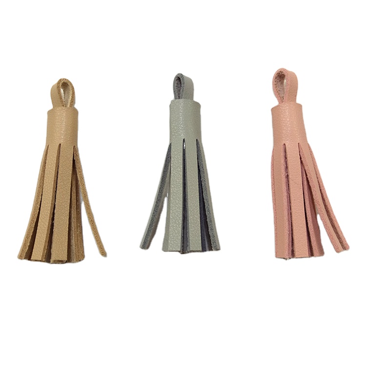 Trending hot products keychain leather tassels sample service leather tassel fringe trim