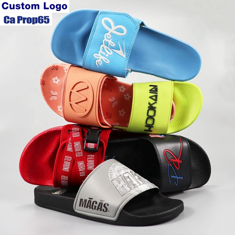 soft PVC designer custom men's slide, plain blank black custom logo slides sandals men, summer unisex custom slippers