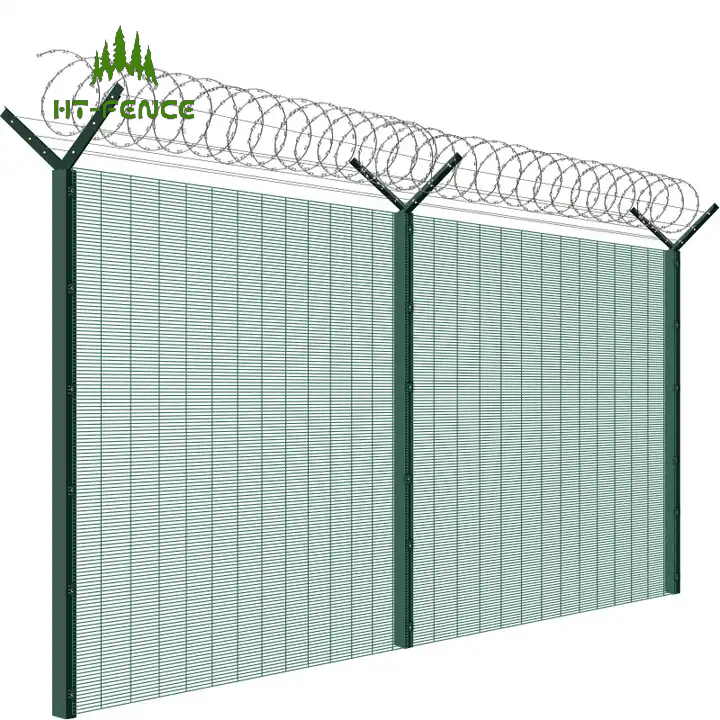 High Security Perimeter Fence Razor Barbed Wire Anti Climb Airport Fence for Sale fence security wire