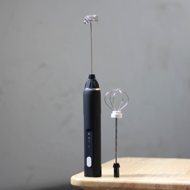 Hot Sale Protable Hand Milk Frother Stainless Steel Milk Frother With Stand Drink Mixer Customizable Mini Milk   Coffee Frother
