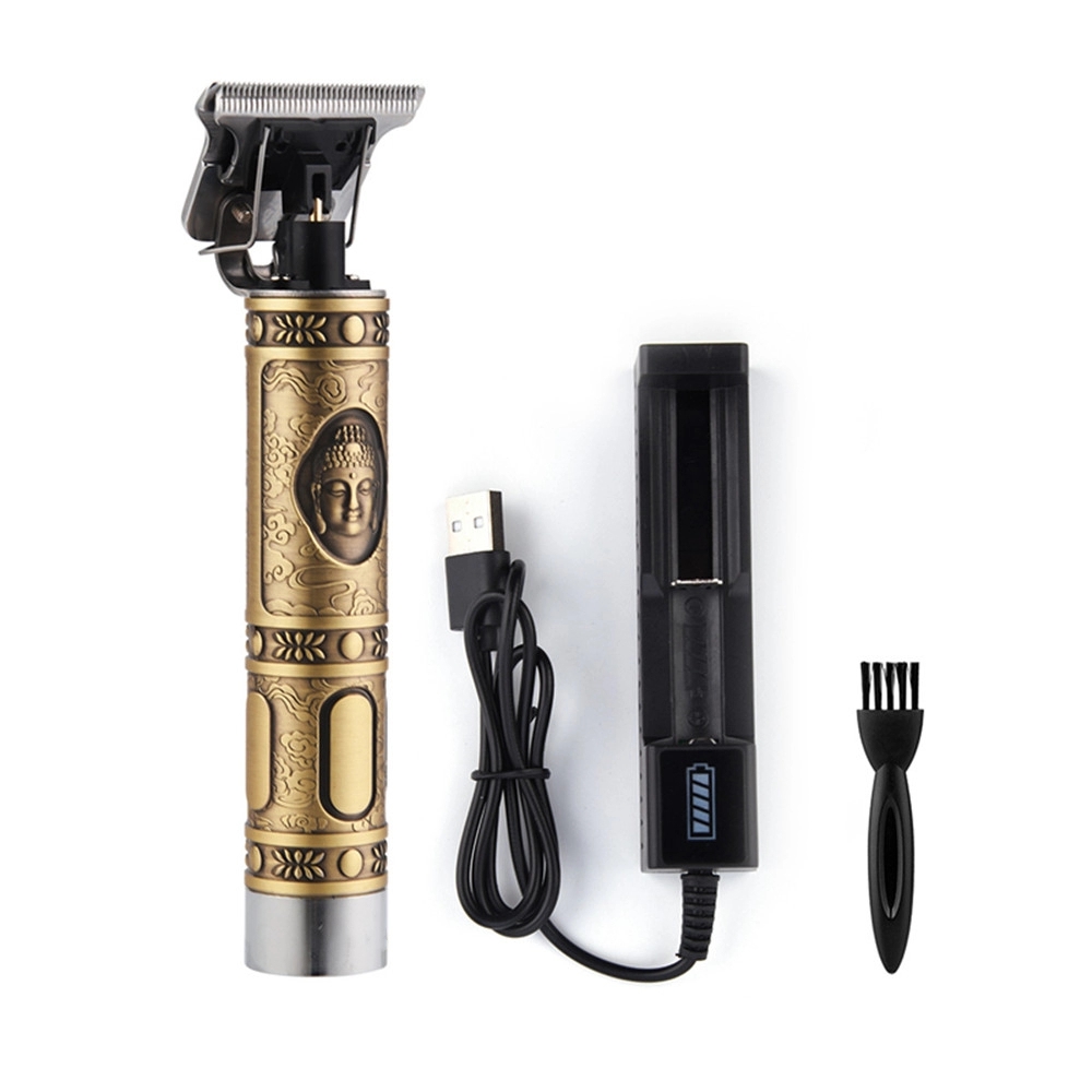 Professional Barbershop Cordless Rechargeable Grooming T-Blade Close Cutting Trimmer Hair Clippers Shaver for Men