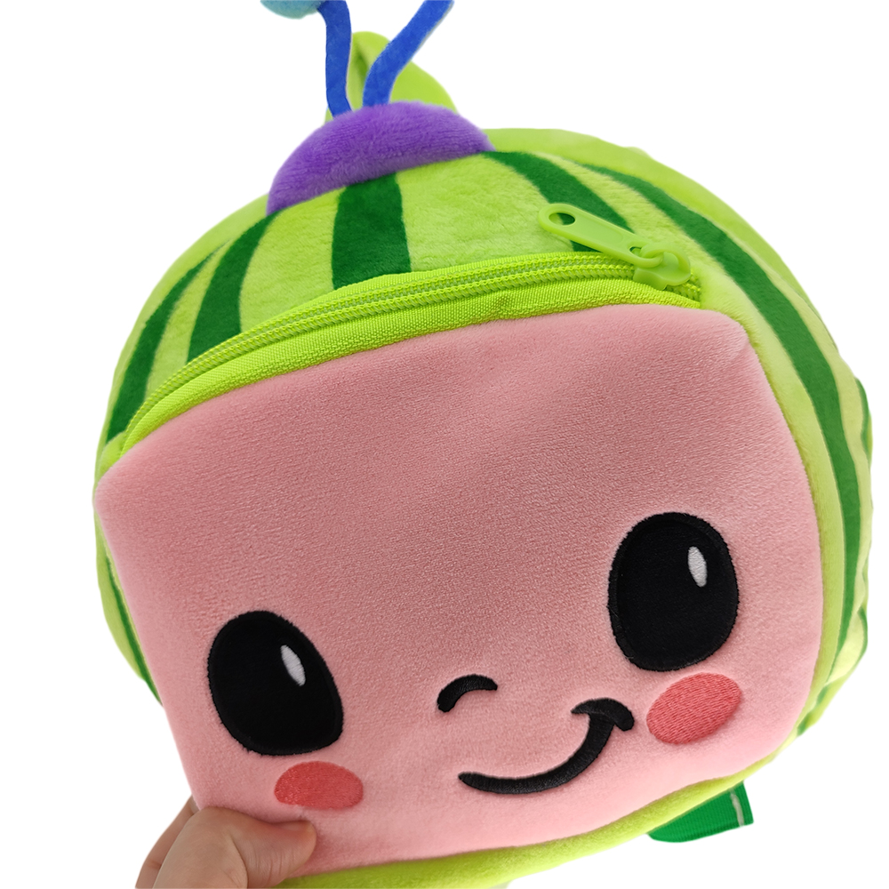 Drop Shipping Watermelon Bag Plush jj Cocomelon Bag School Children Cocomelon Little Backpacks