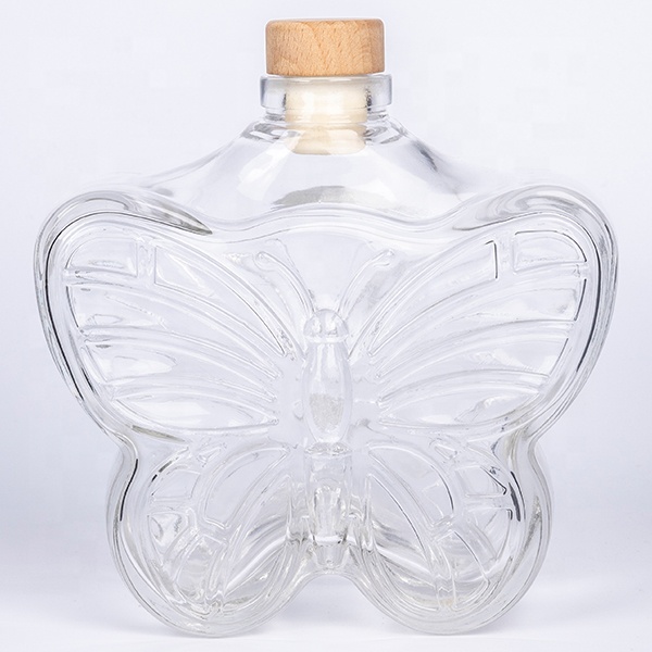 Butterfly 500ml Empty Roku Gin Spirits Glass Bottles with T-Cork