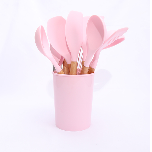 The new Amazon 2021 pink silicone kitchen set sells wholesale and custom