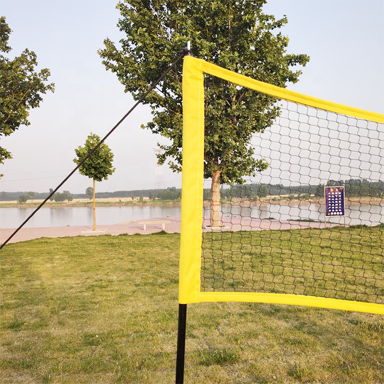 Portable Four Square Meets Beach Volleyball Net And Post Set