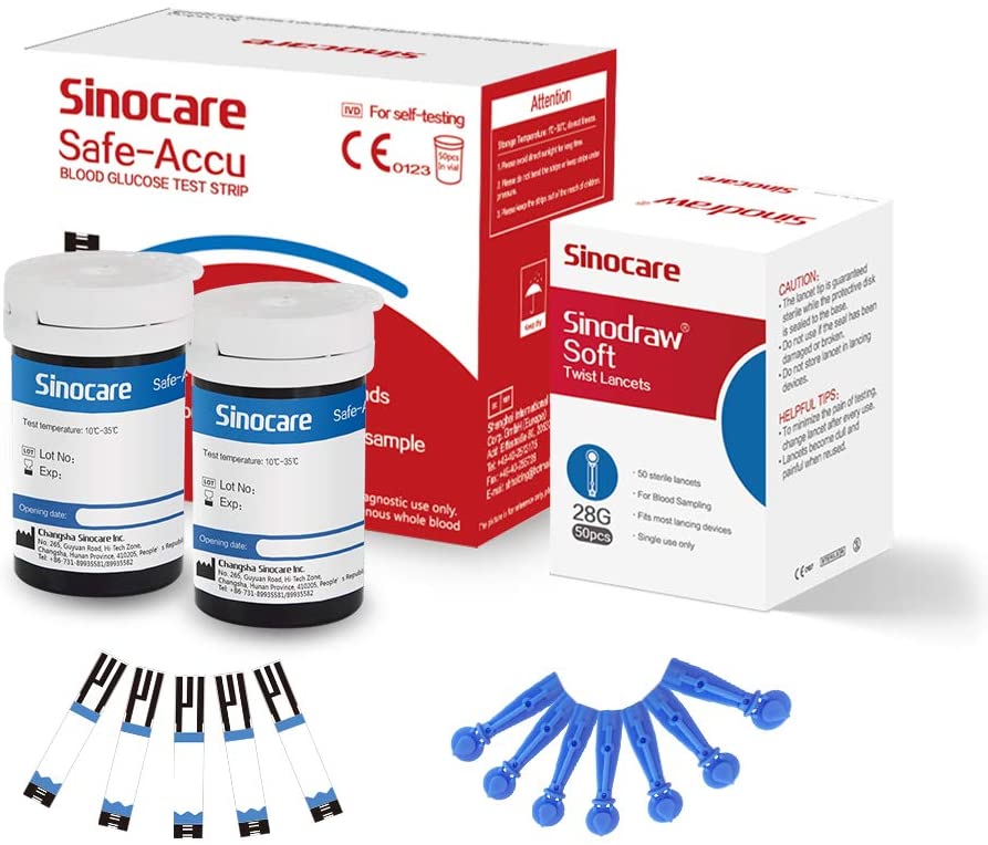 Тест-полоски для глюкометра Sinocare Codefree, 50 шт.