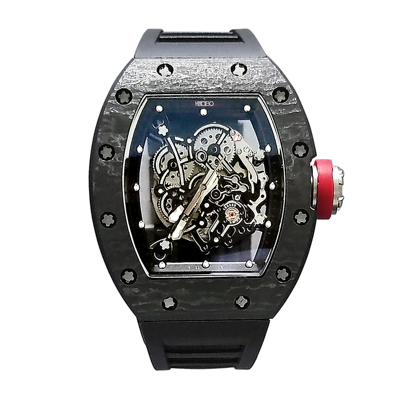 Factory Custom Logo Ceramic Carbon Fiber Material RM Hollow Automatic Mechanical Watch