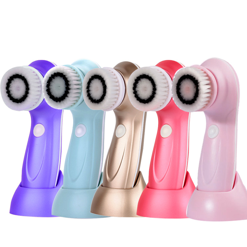 3 in 1 beauty care skin scrubber cleaning tool multifunction face facial electric cleaning brushes