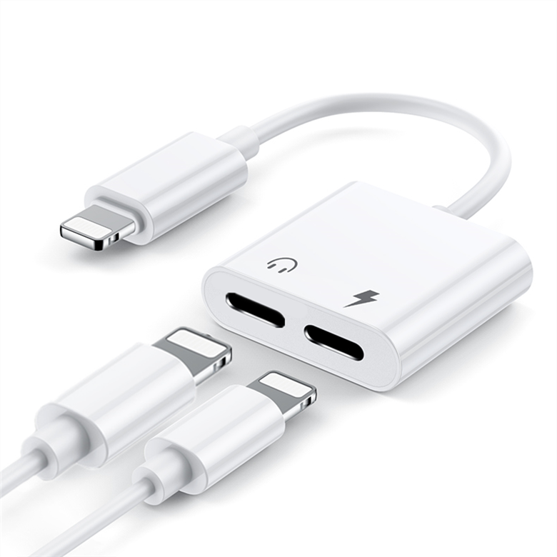 2 in 1Audio Charge Adapter 4 in 1 Dual Lighting 3.5mm Jack Splitter Charger Listening Adapters For iPhone 7 8 Plus X XS XR MAX