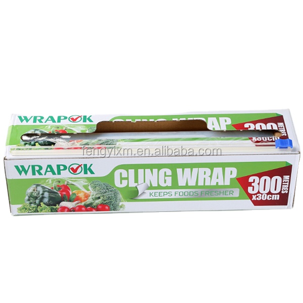 Прозрачная пищевая упаковочная пленка Wrapok с резаком-слайдером
