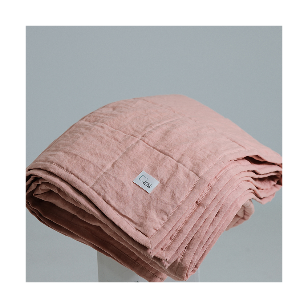 Hot new products double sided linen quilt softened medium weight linen