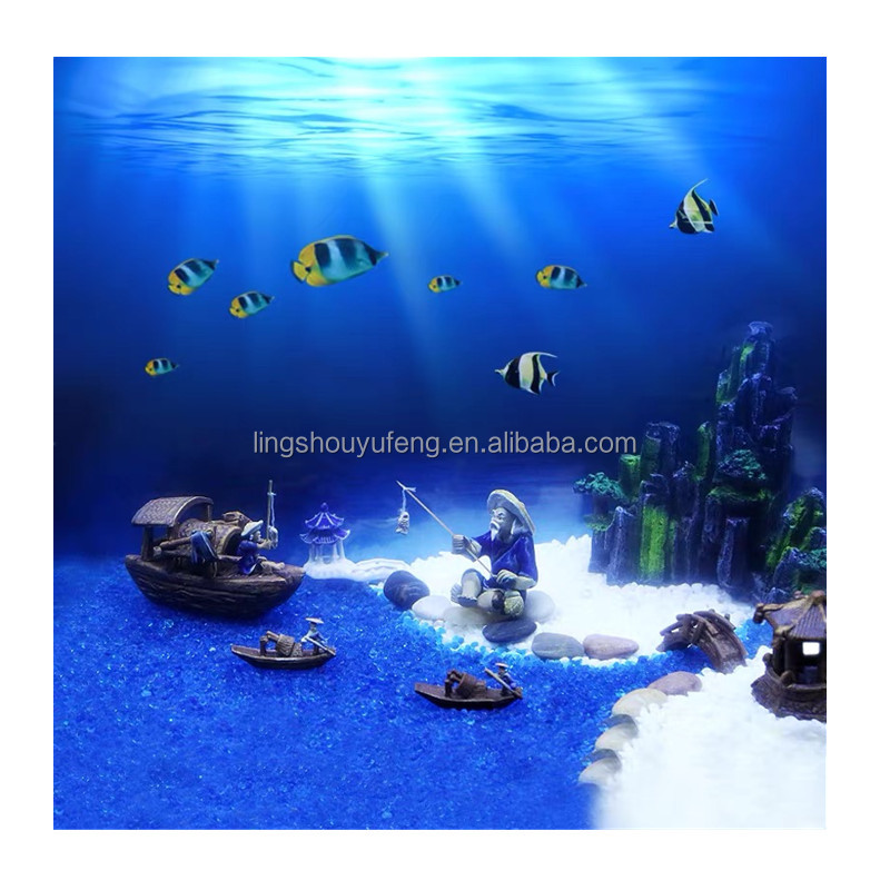 glow in the dark sky blue chip for outdoor landscape glass beads