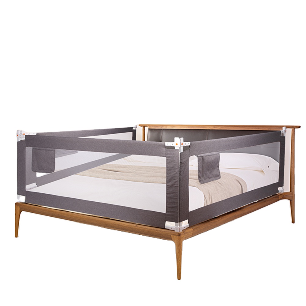 Portable baby crib plastic safe bed side rail guard baby bed rail protection