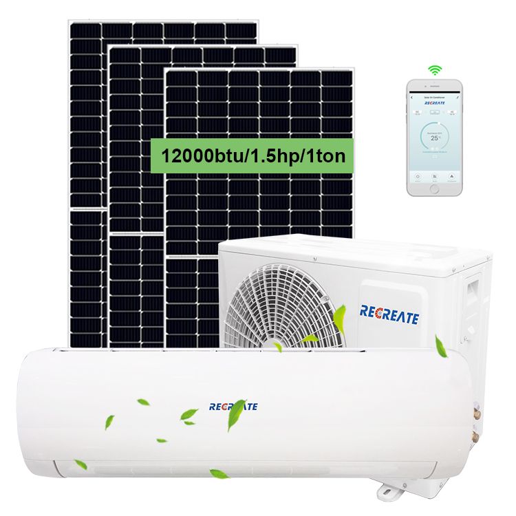 Настенные кондиционеры на солнечных батареях 12000btu, солнечные кондиционеры Aircon на солнечной энергии, охлаждающий кондиционер переменного тока