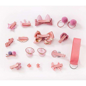 Accessories Cute Hair Fancy Girl bowknot 18-piece gift box for Women Dress Bag Gift Baby Kids Party Magic Stone Band