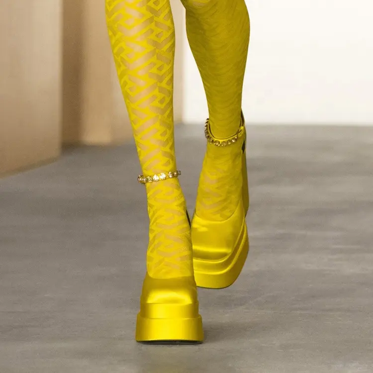Туфли-лодочки женские на высокой платформе, водонепроницаемые Туфли с круглым носком и ремешком с пряжкой, модный дизайн, 2021