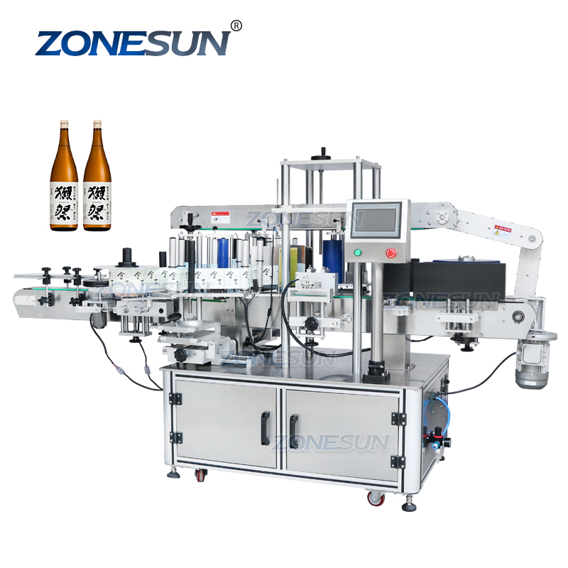 ZONESUN ZS-TB990 автоматическая косметическая двухсторонняя Круглая Плоская квадратная овальная маркировочная машина для бутылок