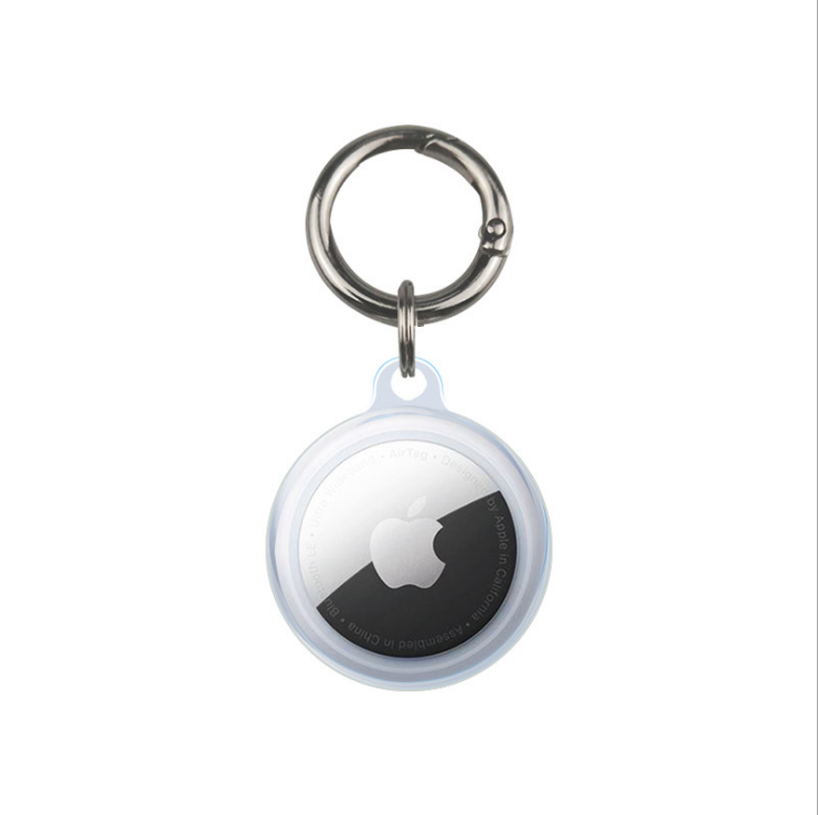 Airtags Cover Portable Metal Keychain Unique Black White Yellow Apple Waterproof Drop Protective Armor Cover Air Tag LoopHolder