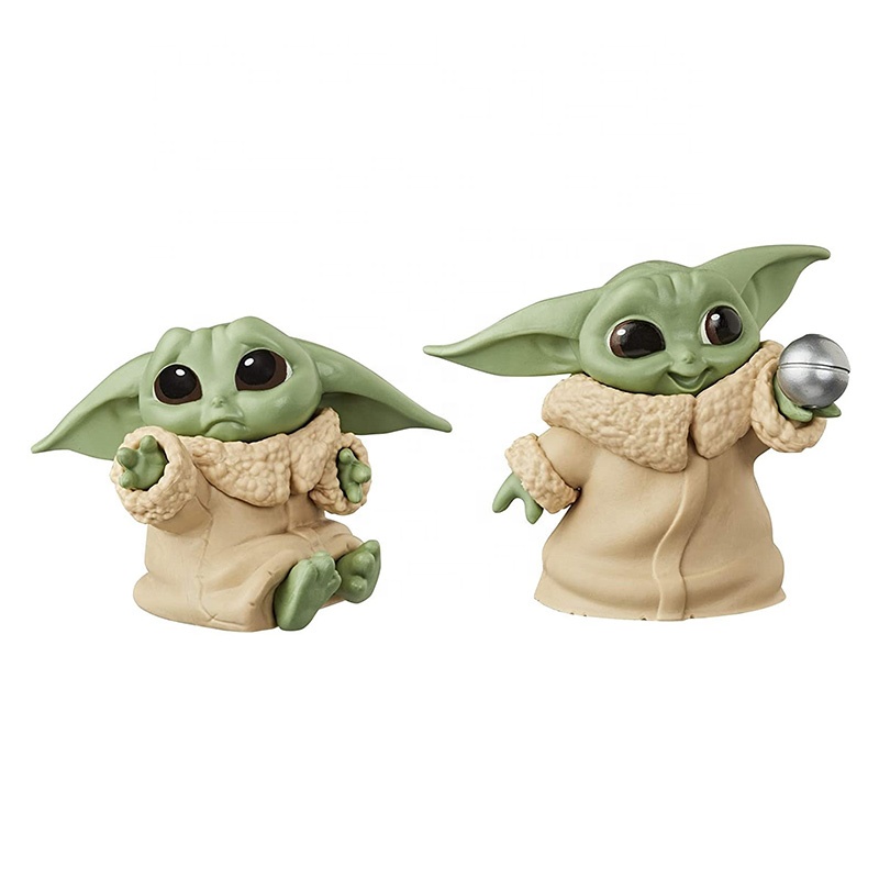 Экшн-фигурки «Звездные войны», 6 шт./компл., Baby Yoda, игрушки, мандалорианская виниловая кукла, коллекция, милая версия, модель, украшение в подарок